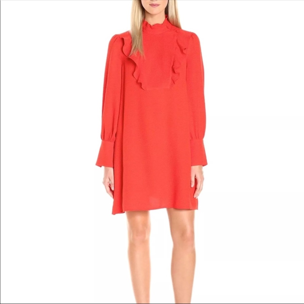 BNWT bcbg maxazria Orange Ruffle Dress